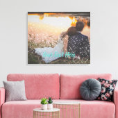 Op maat gemaakte Sparkle Light Effect Trouwcanvas  Canvas Afdruk (Insitu (Woonkamer))