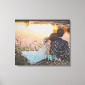 Op maat gemaakte Sparkle Light Effect Trouwcanvas Canvas Afdruk (Voorkant)