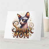 Op maat gemaakte Sphynx kat moeder Moederdag kaart (Voorkant)