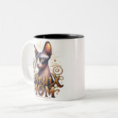 Op maat gemaakte Sphynx kat moeder mok Moederdag (Voorkant links)