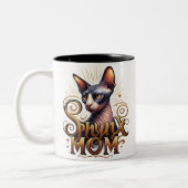 Op maat gemaakte Sphynx kat moeder mok Moederdag (Links)