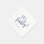 Op maat gemaakte sprankelende blauwe glitters 'lat servet (Hoek)