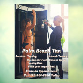 Op maat gemaakte Spray Tanning Booth Business 4 Raamsticker (Vel 3)