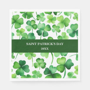 Op maat gemaakte St. Patrick's Day groene waterver Servet
