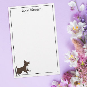 Op maat gemaakte Staffy Lab Mix Mopshond Kunst Briefpapier