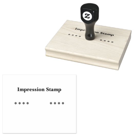Op maat gemaakte stempel - Persoonlijke tekst Zwar (Gestempeld)