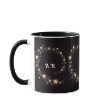 Op maat gemaakte ster spiraal initialen cadeaumok