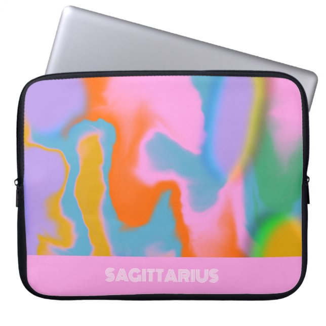 Op maat gemaakte sterrenbeeld moderne kleurrijke H Laptop Sleeve (Voorkant)