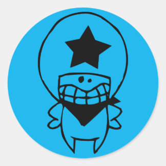 OP MAAT GEMAakte STICKER van gelukkig monster