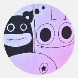 OP MAAT GEMAakte STICKER van GELUKKIG MONSTER