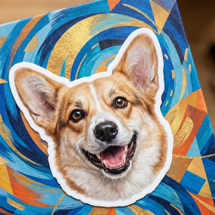 Op maat gemaakte stickers met dierenkoppen, grappi
