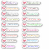 Op maat gemaakte stickers met meerdere namen voor  (Voorkant)