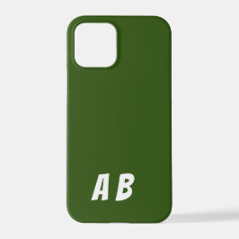 Op maat gemaakte stijlvolle moderne naam groene kl iPhone 12 pro hoesje