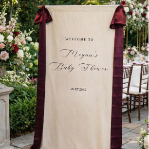 Op maat gemaakte stof baby shower bord • Modern Spandoek
