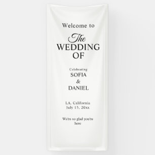 Op maat gemaakte stoffen huwelijks welkom bord, li spandoek