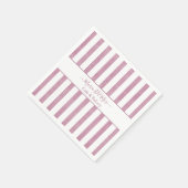 Op maat gemaakte stoffen roze gestreepte servetten (Hoek)