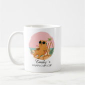 Op maat gemaakte strandcapybara mok met naam (Links)