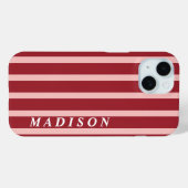 Op maat gemaakte strepen Roze Rood Bruin Case-Mate iPhone Case (Achterkant (horizontaal))