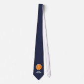 Op maat gemaakte stropdas cadeau voor basketbalcoa (Voorkant)