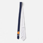Op maat gemaakte stropdas cadeau voor basketbalcoa (Achterkant)