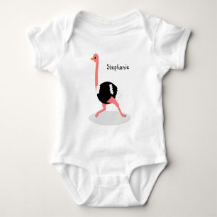 Op maat gemaakte struisvogeldesign romper