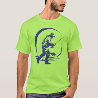 Op maat gemaakte SVG-vliegvishaakster en hengel T-shirt