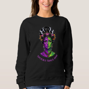 Op maat gemaakte sweatshirt dames Halloween grieze