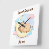 Op maat gemaakte Sweet Dreams Capybara Wandklok (Hoek)