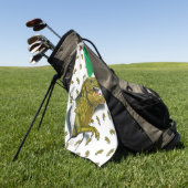 Op maat gemaakte T-Rex-golfspons Golfhanddoek (Groen)