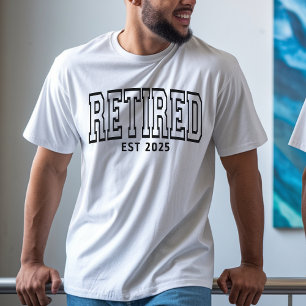 Op maat gemaakte T-shirt voor pensionering 2025 Ca