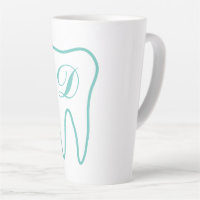 Op maat gemaakte tand logo latte mok voor tandarts