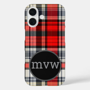 Op maat gemaakte tartan geruite telefoonhoes met m iPhone 16 hoesje