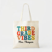 Op maat gemaakte tas met Third Grade Vibes,  Gesch (Voorkant)