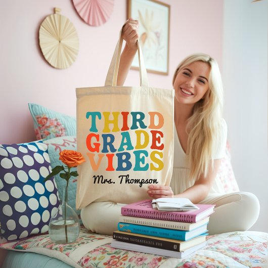 Op maat gemaakte tas met Third Grade Vibes,  Gesch