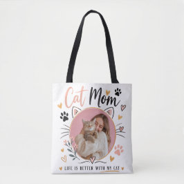 Op maat gemaakte tas voor kattenmoeder met foto