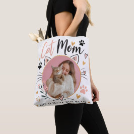 Op maat gemaakte tas voor kattenmoeder met foto