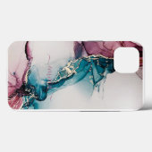 Op maat gemaakte Teal Blauw Paarse Marmer Cell Pho Case-Mate iPhone Case (Achterkant (horizontaal))