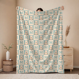 Op maat gemaakte teddybeer babydeken cadeau voor p fleece deken