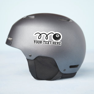Op maat gemaakte tekst gepersonaliseerde achtbal s sticker