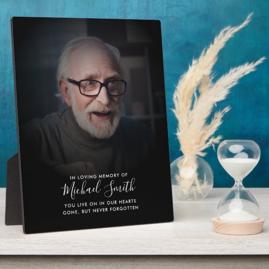 Op maat gemaakte tekst herdenkings- tribute foto t fotoplaat (Zijkant)