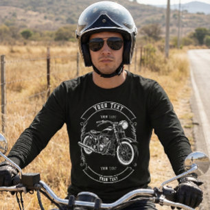 Op maat gemaakte tekst motorrijder cadeau idee t-shirt