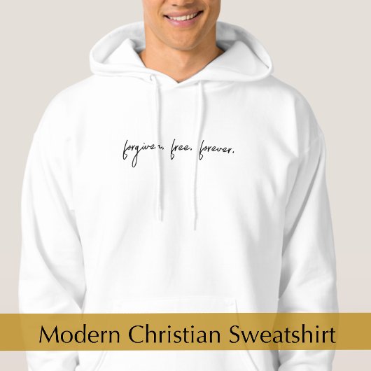 Op maat gemaakte tekst Vergeven Modern script chri Hoodie