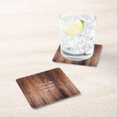 Op maat gemaakte tekst voor bijtend hout kartonnen onderzetters (Insitu)