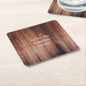 Op maat gemaakte tekst voor bijtend hout kartonnen onderzetters (Schuin)