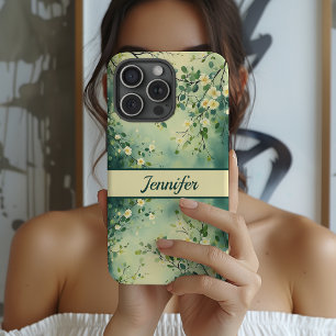 Op maat gemaakte telefoonhoes met wilde bloemen ca iPhone 15 pro max hoesje