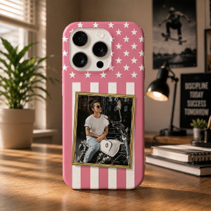 Op maat gemaakte telefoonhoesje met foto, Amerikaa iPhone 15 Pro Case
