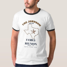Op maat gemaakte Texas familie-reünie-embleem T-sh