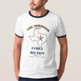 Op maat gemaakte Texas familie-reünie-embleem T-sh T-shirt