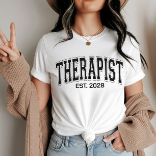 Op maat gemaakte therapeut T-shirt, afstudeercadea T-shirt