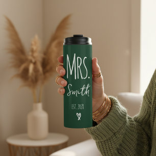 Op maat gemaakte thermosbeker voor Mr en Mrs als h
